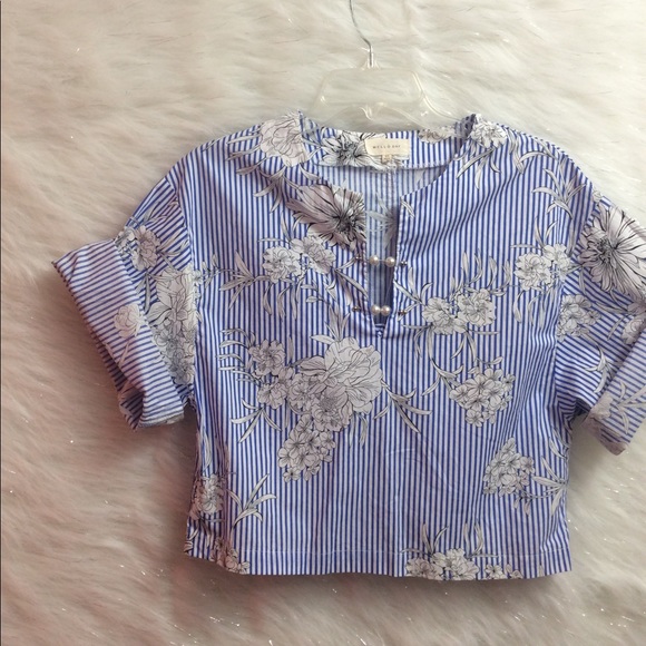 Anthropologie Tops - ANTHROPOLOGIE striped floral top.